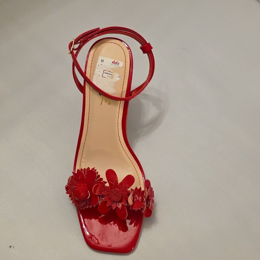 BRAND NEW ANNE MICHELLE FLORAL DESIGN SLINGBACK KITTEN HEEL SANDAL - Picture 15 of 16